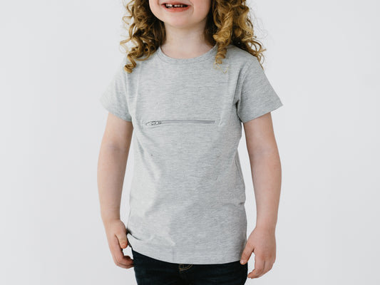 Kid's Crew Neck T-Shirt with Secret Pocket
