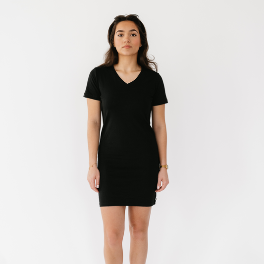 Pickpocket Proof T-shirt Dress with Secret Zipper Pockets