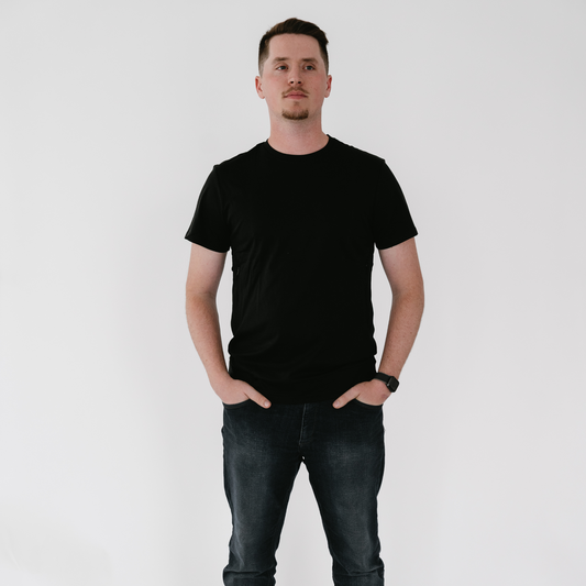 Crew Neck T-shirt with Two Pockets