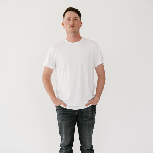 Crew Neck T-shirt with Two Pockets