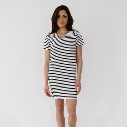 Pickpocket Proof T-shirt Dress with Secret Zipper Pockets