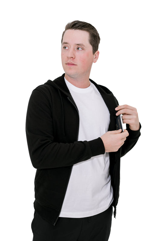 Smart Pickpocket Proof Men Hoodie with 4 Secret Pockets