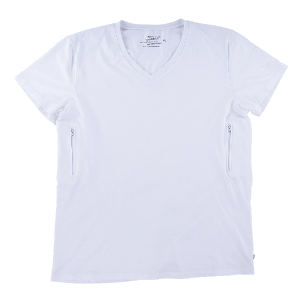 White t shirt shop v neck for women
