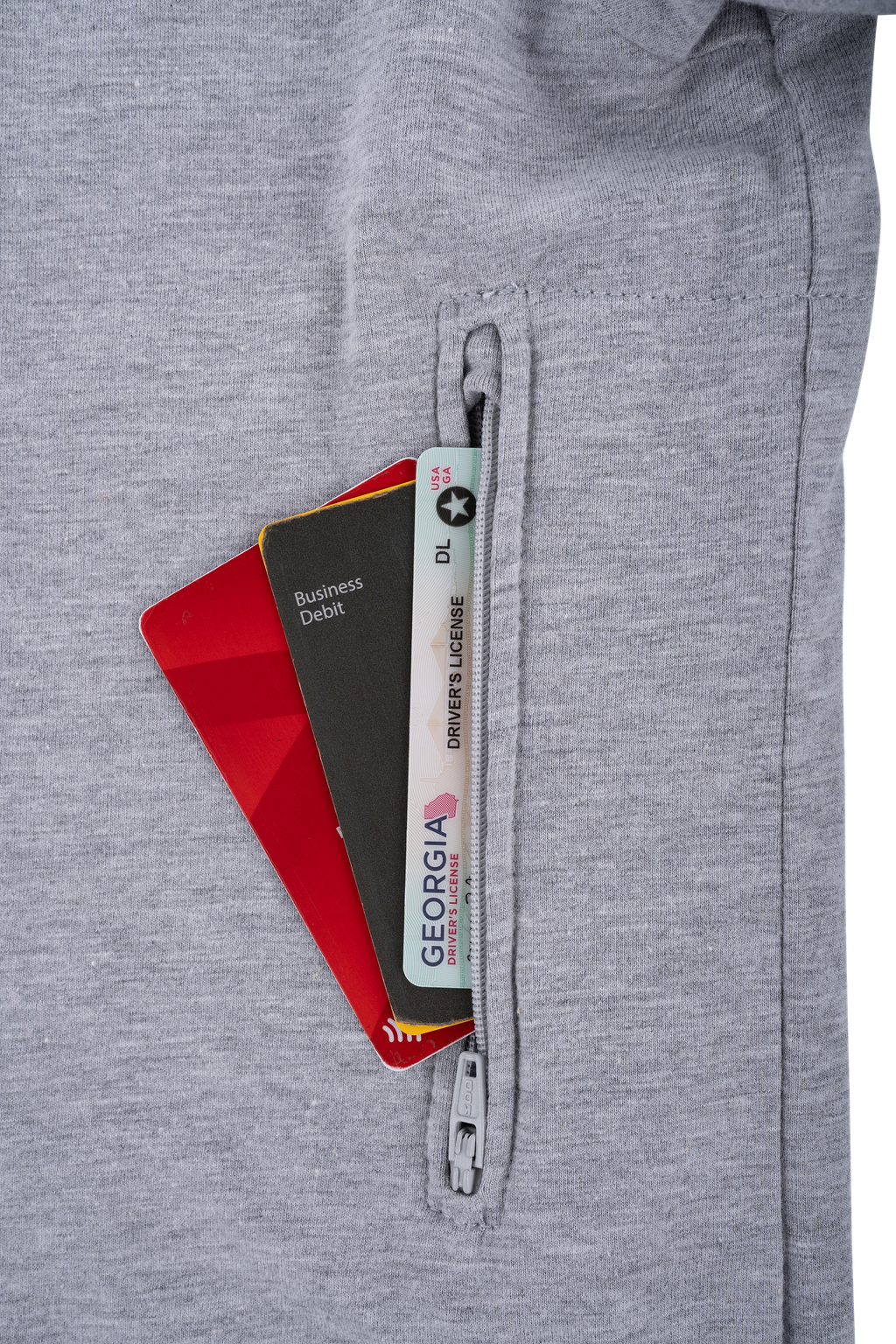 V-Neck T-shirt with 2 Hidden Pockets - PickPocket Proof