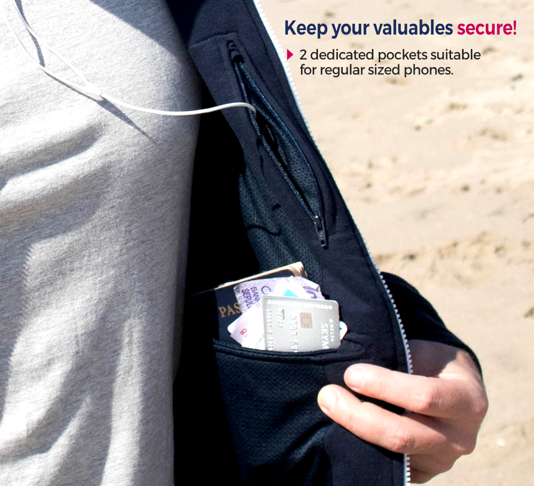 Zip hoodie best sale with inside pockets